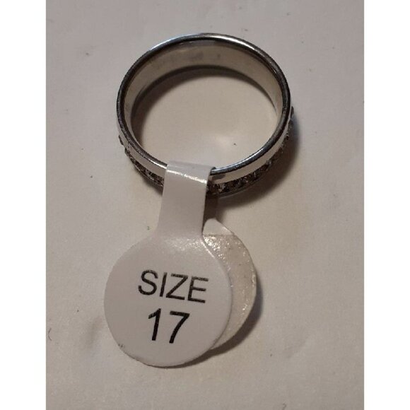 Stainless Steel Crystal Ring size 7 - Picture 3 of 4